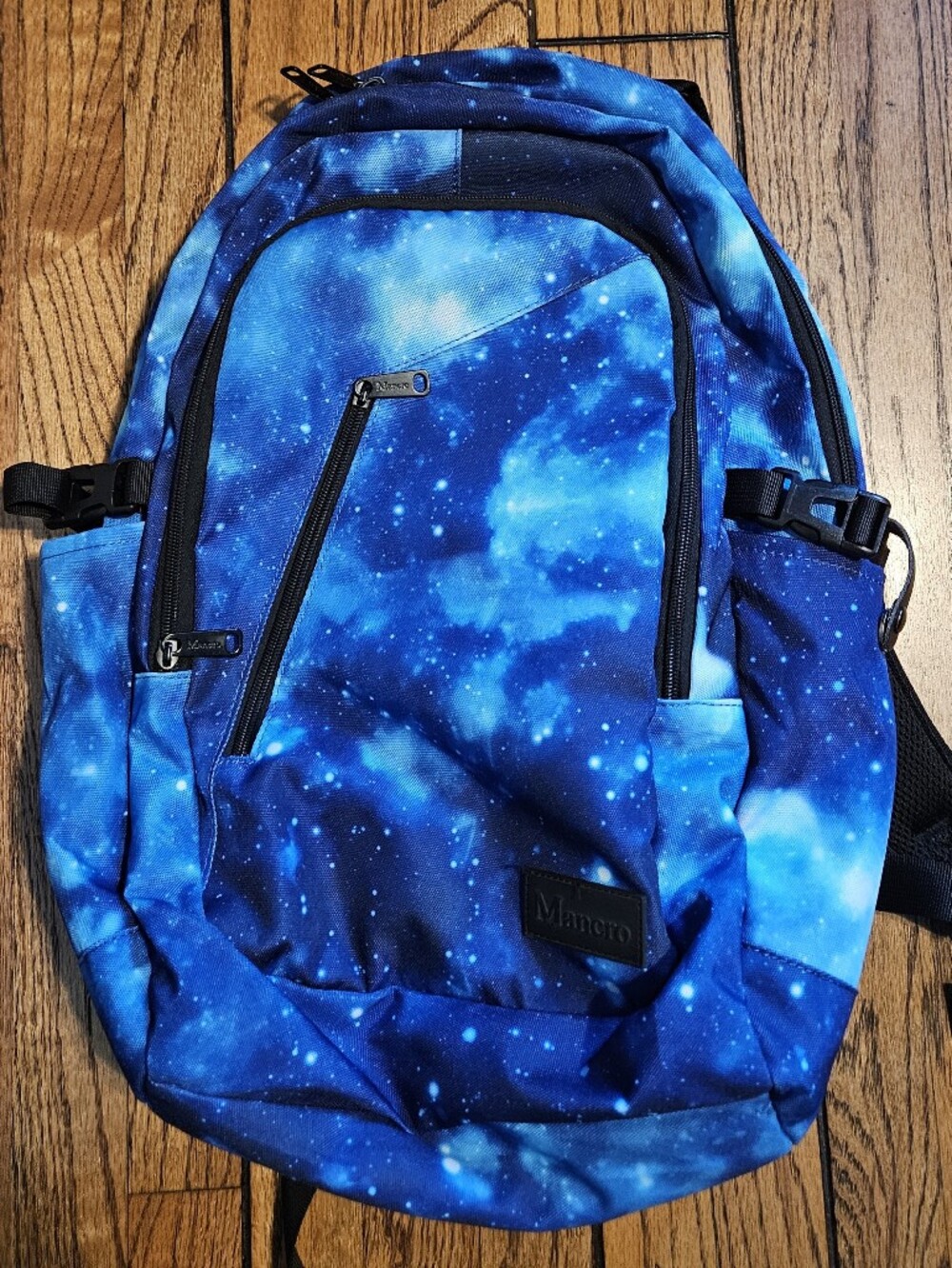 Mancro Blue Galaxy-Print Men's Backpack